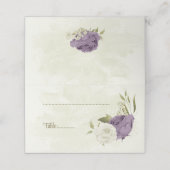 白い花の緑の結婚式 プレイスカード (外部開封)