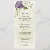 白い花の緑の結婚式 メニュー (正面)