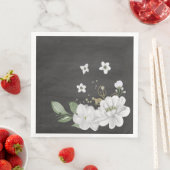 白い花の緑の葉黒色 (インサイチュ)