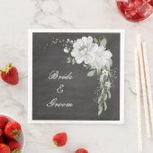 白い花の緑の葉黒色 (インサイチュ)