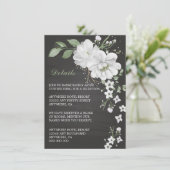 白い花の緑の黒い詳細囲い車 エンクロージャーカード (スタンド正面)