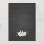 白い花の緑の黒い詳細 エンクロージャーカード (裏面)
