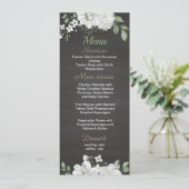 白い花の緑の黒結婚色のメニュー メニュー (スタンド正面)