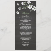 白い花の緑の黒結婚色 メニュー (正面)