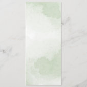 白い花の緑結婚のメニュー メニュー (裏面)