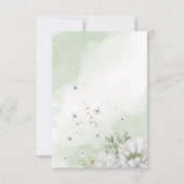 白い花の緑 サンキューカード (裏面)