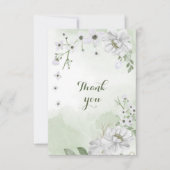白い花の緑 サンキューカード (正面)