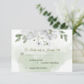 白い花の緑 出欠カード (スタンド正面)