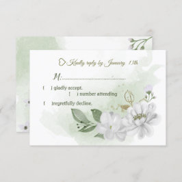 白い花の緑 出欠カード