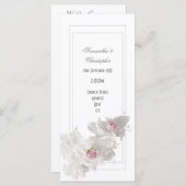 白い花の花束教会結婚式プログラム プログラム (正面/裏面)