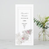 白い花の花束教会結婚式プログラム プログラム (スタンド正面)