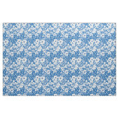 白い花の花葉の花の模様 ファブリック (ヤード)