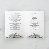 白い花の葬儀 プログラム (内部)