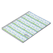 白い花の螺線形ノート ノートブック (左側)