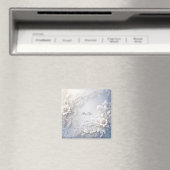 白い花の装飾が華やかなマグネット マグネット (インサイチュ (食洗機))