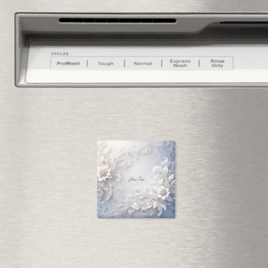 白い花の装飾的なマグネット マグネット (インサイチュ (食洗機))