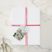 白い花の誕生日 ギフトタグ (より糸付き)