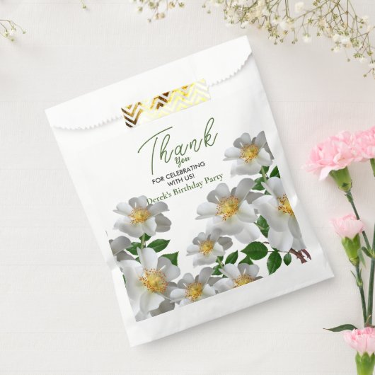 白い花の誕生日 フェイバーバッグ (封をした状態)