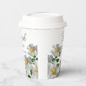 白い花の誕生日 紙コップ (左)