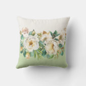 白い花の金ゴールド クッション (裏面)