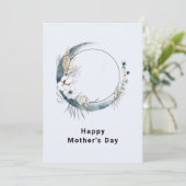 白い花の青い三日月 マザーズデー シーズンカード (スタンド正面)