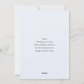 白い花の青い三日月　母の日 シーズンカード (裏面)