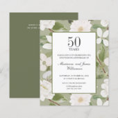 白い花の50周年記念グリーン (正面/裏面)