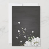 白い花は緑葉黒色 招待状 (裏面)