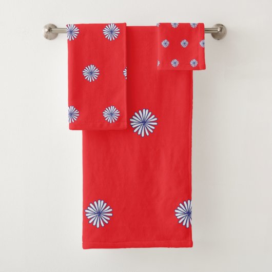 白い花びら 赤い贈り物 インテリア雑貨 バスタオルセット (インサイチュ)