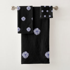 白い花びら 黒い贈り物 インテリア雑貨 バスタオルセット