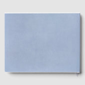 白い花ほこりっぽい青結婚色 ゲストブック (裏面)