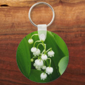 白い花ゆり – of-the-valleyキーチェーン キーホルダー (正面)