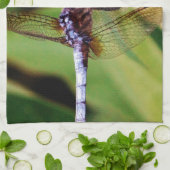 白い花をつけるトンボ キッチンタオル (折り畳み)