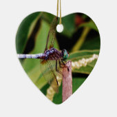 白い花をつけるトンボ セラミックオーナメント (右)