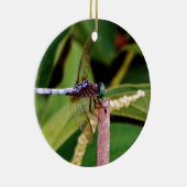 白い花をつけるトンボ セラミックオーナメント (右)