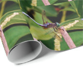 白い花をつけるトンボ ラッピングペーパー (ロールコーナー)