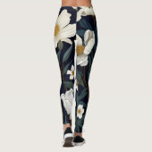 白い花を引く レギンス (裏面)