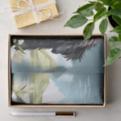 白い花を持つニューファンドランド犬 薄葉紙 (ギフト)