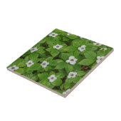 白い花を持つバンチベリーのクローズアップ タイル (側面)