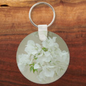 白い花を持つ枝 キーホルダー (正面)