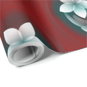 白い花を鏡像化 ラッピングペーパー (ロールコーナー)