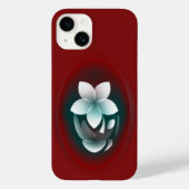 白い花を鏡像化 Case-Mate iPhoneケース (裏面)