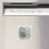 白い花を3つ マグネット (インサイチュ (食洗機))