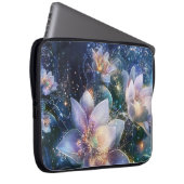 白い花エレガント付きノートパソコンケース ラップトップスリーブ (正面右)