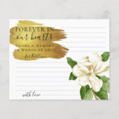 白い花エレガント共有メモリ葬儀カード (正面)