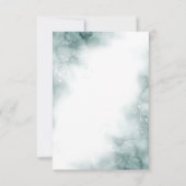 白い花エレガント金ゴールドフレーム結婚式RSVP 出欠カード (裏面)