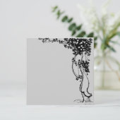 白い花オンつる植物ヴィンテージアート招待状! 招待状 (スタンド正面)