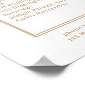 白い花サロン価格表ポスター ポスター (角)