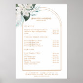 白い花サロン価格表ポスター ポスター (正面)