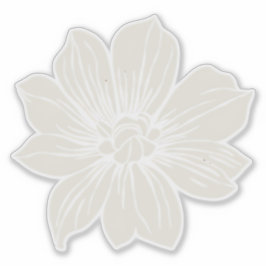 白い花シール シール